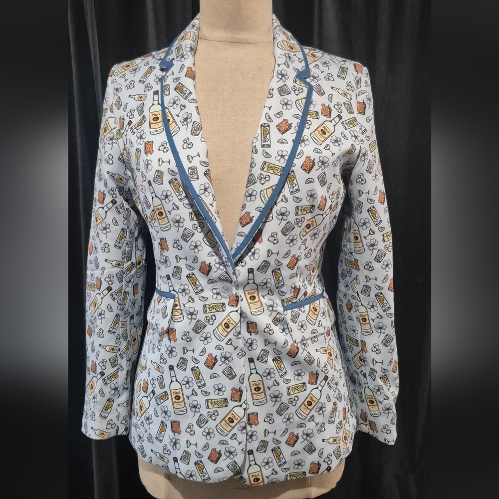 William Murray Golf Women's Blazer And Pants with Blue and Orange Accents